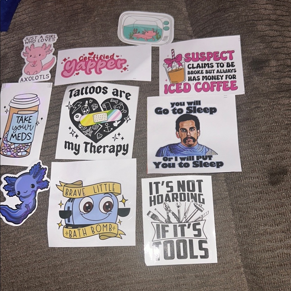 10 Pc. Funny Stickers